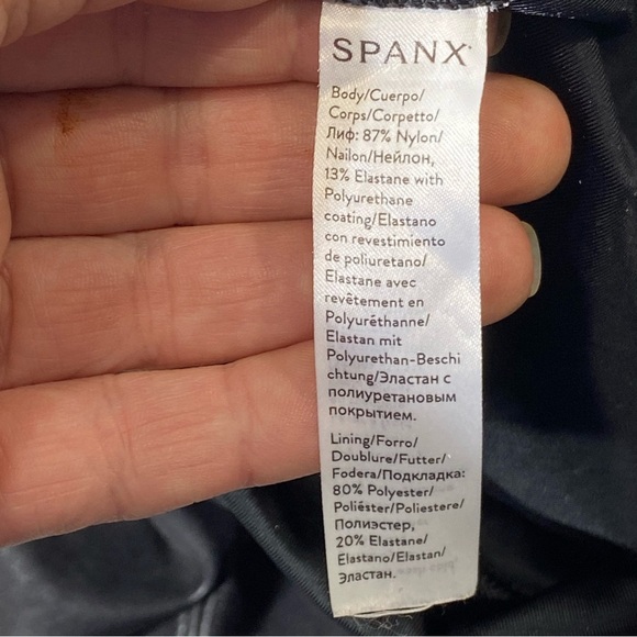 Spanx Faux Leather Shiny Leggings Women’s M Black Slimming Hi Rise 80s Shapewear - Picture 10 of 16